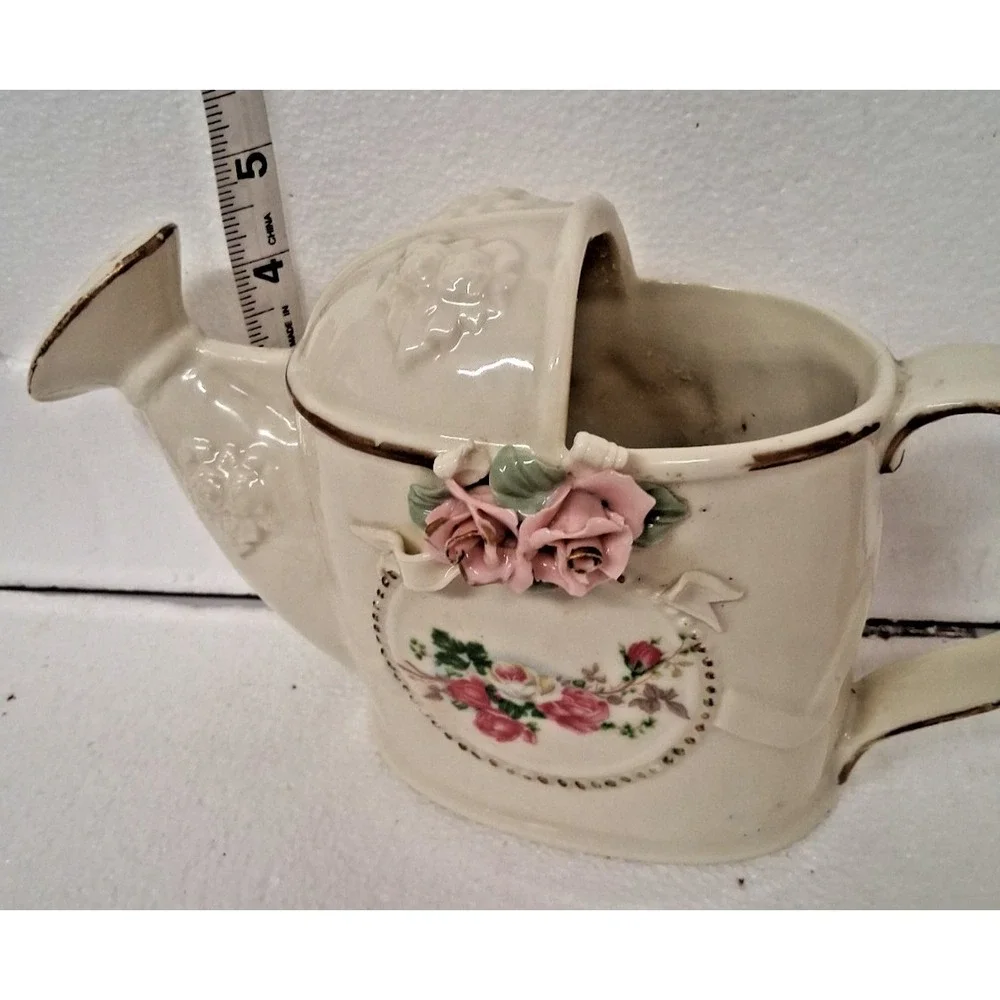 Water Pitcher White Porcelain Cute Flower Vase flowers 5.5